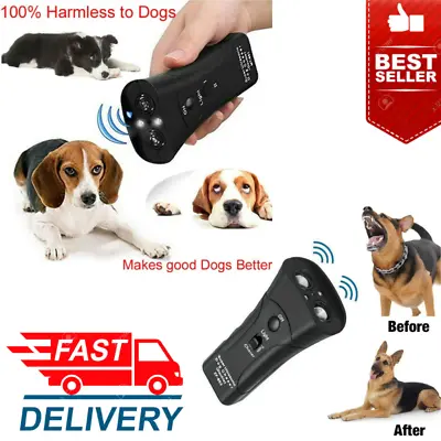 Pet Dog Anti Barking Stop Bark Training Repeller Control Device Ultrasonic UK • £7.69