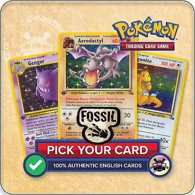 $39.89 • Buy 1999 Fossil – Pokemon Cards TCG – WOTC Vintage – Pick Your Single – 1st Ed/ULTD