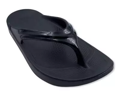 Black Foot-supporting Flip Flops (43-46) OOFOS NEW • $110.31