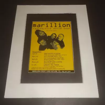 MARILLION 1998 TOUR-Mounted Original Advert • £9.50
