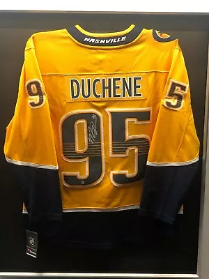 MATT DUCHENE NASHVILLE PREDATORS Autographed Fanatics Jersey COA Frameworth • $220.77