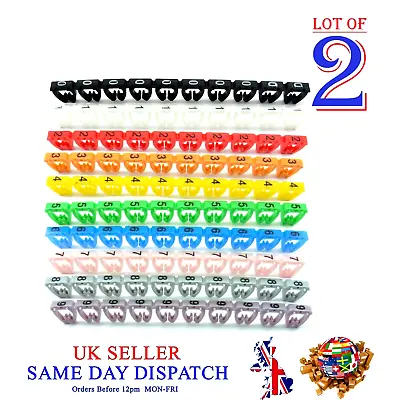 £4.35 • Buy 200x Colorful Cable Markers C-Type FTP UTP LAN Marker Number Label Tag 6mm Cat5