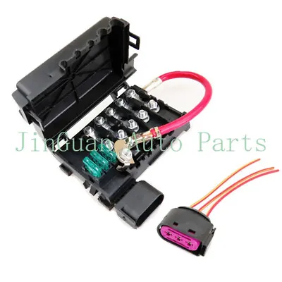 1J0937617D Car Battery Fuse Box Assembly + Plug Cable For VW Jetta Golf Audi A3 • $23.04
