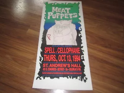 Meat Puppets Rare 1994 Hand Screened Poster  • $59.99