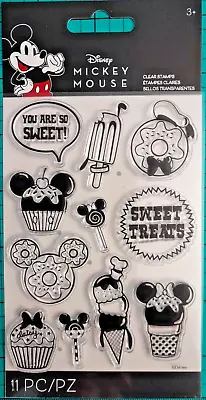 11 Disney Mickey Mouse Sweet Treats Clear Rubber Stamps Ek Success Cupcake NEW • $1.99