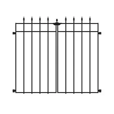 40 X 46 Black Welded Steel Light Duty Spear Top Garden Walkway Metal Fence Gate • $94