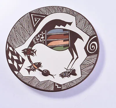 Acoma Pueblo Pottery By Carolyn Concho - Mimbres Bird Design 2L06O • $245