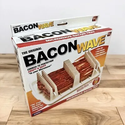VTG BACON WAVE (AS SEEN ON TV) COOKER 14 SLICES W/INSTRUCTION BOOKLET • $12.99