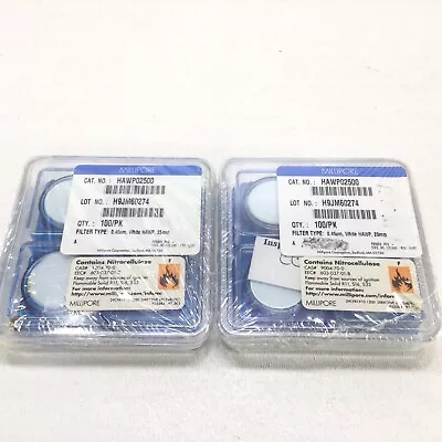 200 2 Packs Millipore HAWP 025 00 Membrane Filter Type HA 0.45µm Sealed • $59.99