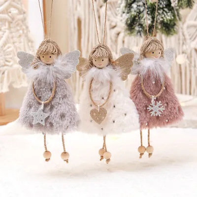 £2.99 • Buy Christmas Angel Doll Pendant Xmas Tree Hanging Plush Table Decor Party Ornaments