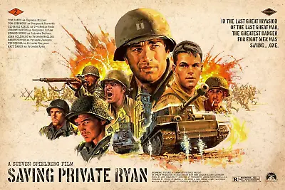 Mondo Paul Mann Saving Private Ryan 24X36 Movie Art Print Poster Limited Edition • $175