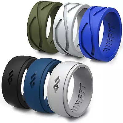 RINFIT Silicone Wedding Ring | Rubber Band For Men - 6 Rings In Pack  • $19.99