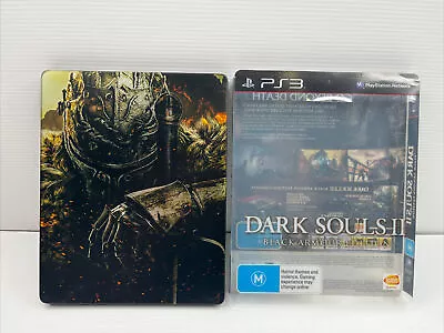 Dark Souls II 2 Black Armour Edition Collectors Steel Tin Sony Playstation 3 PS3 • $70