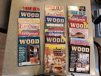 Lot Of (20) Vintage DIY/Home Improvement Magazines - Wood HomeOwner Workbench • $11.44