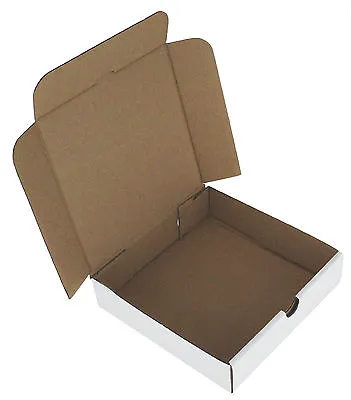 10 X PIZZA BOXES ☆ TAKEAWAY FAST FOOD CAKE PACKAGING WHITE ☆ SIZE 7  • £7.91