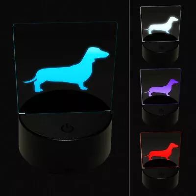 Smooth Haired Dachshund Dog Solid 3D Illusion LED Night Light Sign Lamp • $19.99