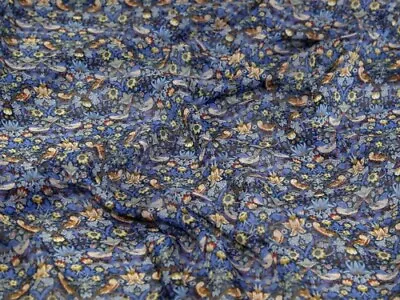 Liberty London Strawberry Thief II Regent Silk Sheer Chiffon Fabric - Per Metre • £35.99