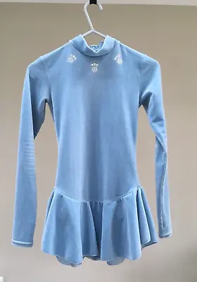 Mondor Pale Blue Figure Skating Dress With Silver Decoration • $44.19