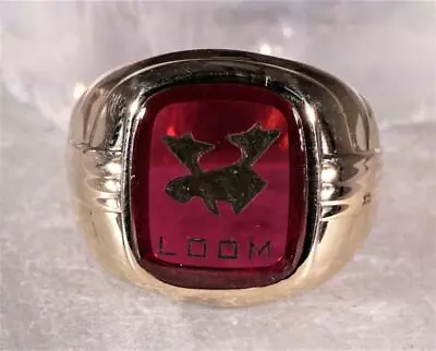 Loyal Order Of The Moose Ruby Ring 10K Size 10.75 • $599.95