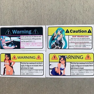 Warning Slaps Anime Car Stickers Hatsune Miku Miss Hayase Nagatoro Dont Toy With • $6
