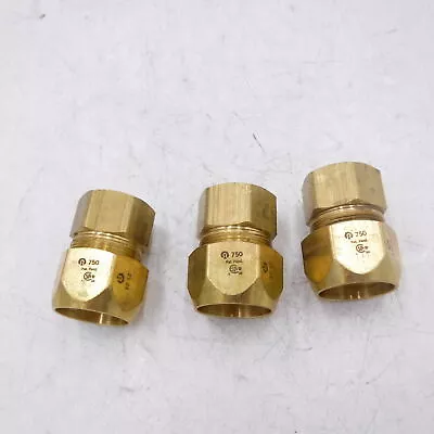 3 Pack Tracpipe 3/4  Auto Snap Female Straight Adapter Brass Fittings • $53.99