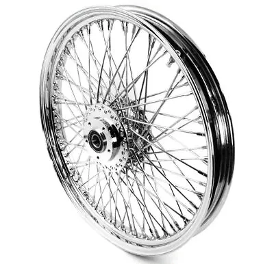 21  X 2.15  Chrome 80 Spoke Front Single Disc Billet Rim Wheel Harley Softail • $229.95