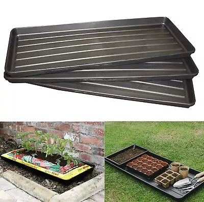 £7.44 • Buy Grow Bag Tray Garden Plant Watering Plastic Tray Tomato Planter Large 100 Cm