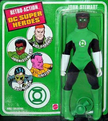 JOHN STEWART Retro Action DC Super Heroes Figure Green Lantern Exclusive Mego • $11.99