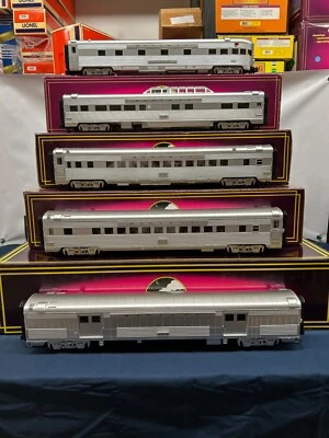 $499.99 • Buy Mth Santa Fe 70’ ABS Streamlined Ribbed 5-Car Passenger Set 20-6543