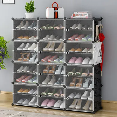 £31.99 • Buy 12-72 Pairs Of Shoe Storage Rack Cube DIY Cabinet Portable Organizer Stand Shelf