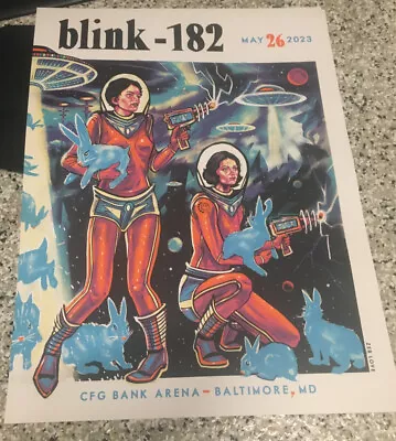 2023 5/26 Blink 182 Tour Poster CFG Bank Arena Baltimore Concert Maryland MD • $72.19