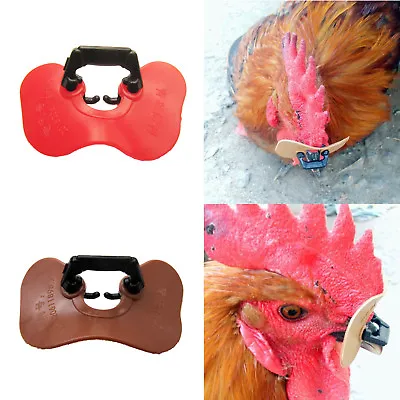 12pc Soft Pinless Chicken Peepers Pheasant Poultry Blinders Spectacles   • $4.49