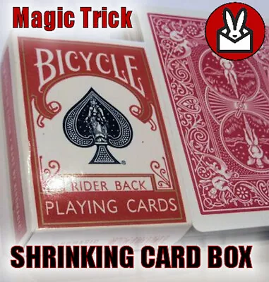£4.99 • Buy Mini Shrinking Card Case Illusion Small Gimmick Box Magic Trick Prop Shrink Pack