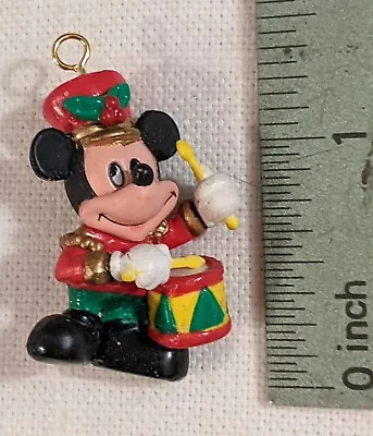Vintage Mickey Mouse Playing Drums Disney Small Ornament Enesco • $4.50