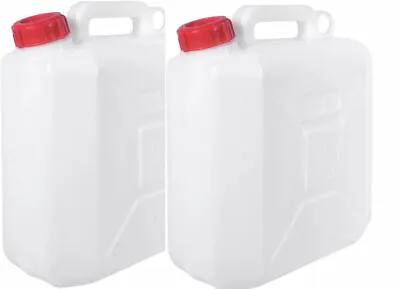 2x10L Litre Plastic Water Storage Container Petrol Can Fuel Jerry 10L • £16.55