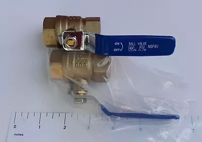 1) 3/4  Female Threaded Ball Valve Lead Free Brass 600 Psi Water Oil Gas • $9.99