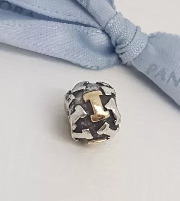 $99.99 • Buy Authentic Pandora Two Tone Initial Alphabet Letter I Charm 790298I