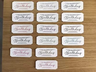 £2.15 • Buy 16 X Happy Birthday Card Toppers/sentiments/card Making - (PACK 18)