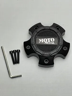 Moto Metal Satin Black 5 Lug Wheel Center Cap W/Screws 1079L121MO2SB • $24