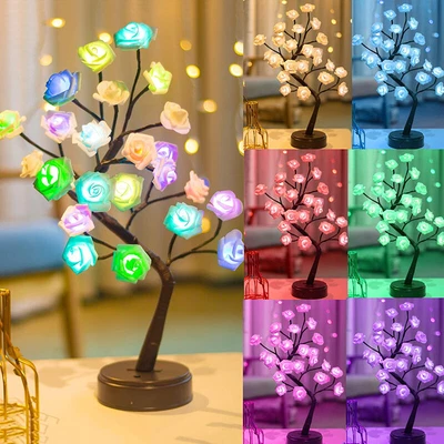 £46.12 • Buy Flower Lamp Rose Flower Lamp Enchanted Rose Tree Lamp Decoration Tree Lamp