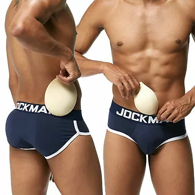 Enhancing Mens Underwear Briefs Pad Front + Back Magic Buttocks Push Up Cup New • $13.59