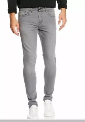 ZE ENZO EZ326 DSW Super Stretch Skinny Size 34 R Grey • £16.55