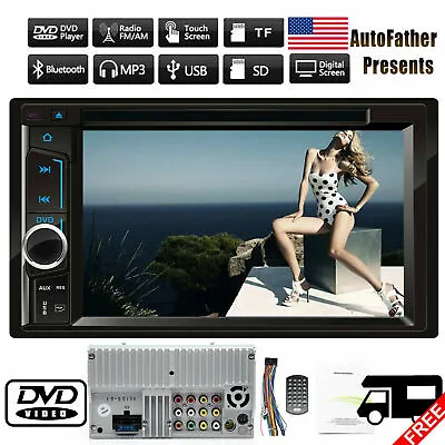 Double 2Din 6.2 In Dash Stereo Car DVD CD Player Bluetooth Radio SD/USB Headunit • $82.30