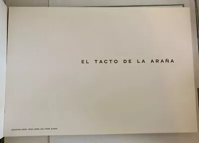 El Tacto De La Arana (The Touch Of The Spider)  Poemas 1960 - 1965 • $750