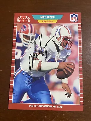 MIKE ROZIER (CF HOF) Signed 1989 Pro Set Oilers Nebraska HEISMAN Autograph Auto • $19.99