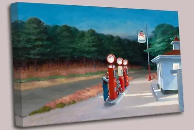 Edward Hopper Gas Station Canvas Print Wall Art • £51.98