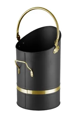 £32.99 • Buy Hearth And Home Coal Scuttle Bucket Metal Hod Black And Brass 23  HH65
