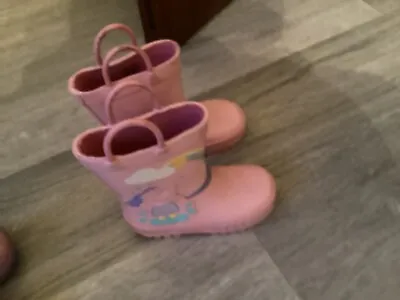  Baby Girls Wellington Boots Size 6 Peppa Pig Motive • £4