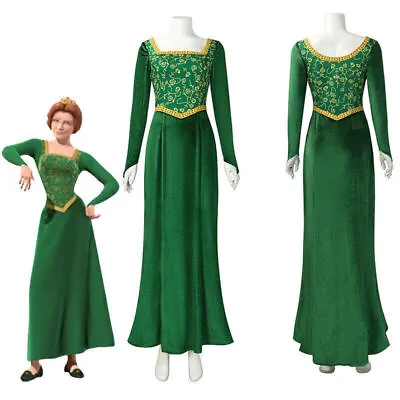 Princess Fiona Costume Shrek Cosplay Dress Halloween Fancy Dress Outfit Kids UK • £23.99