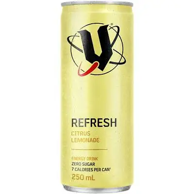 V Refresh Citrus Lemonade Energy Drink Can 250ml • $13
